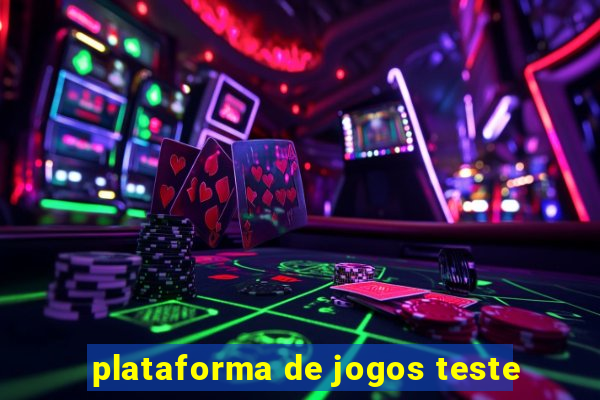 plataforma de jogos teste